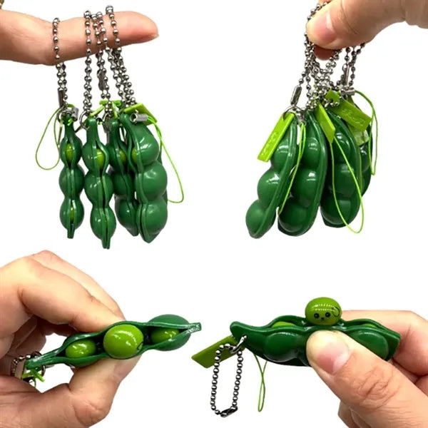 Pea Stress Relief Toy Key Chain