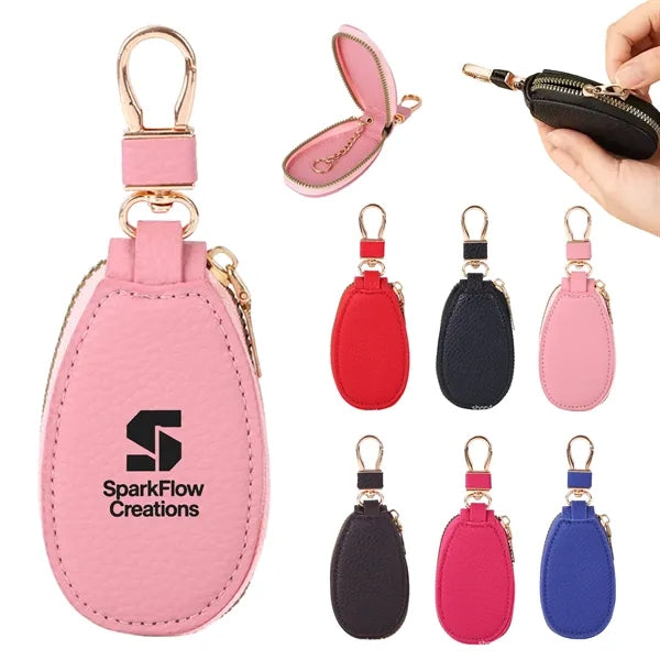 Portable Keychain Car Wallet with Zipper for Secure Storage