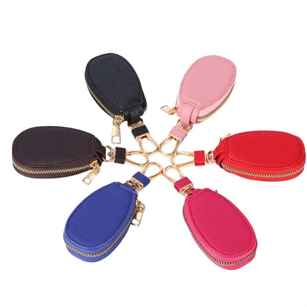 Portable Keychain Car Wallet with Zipper for Secure Storage