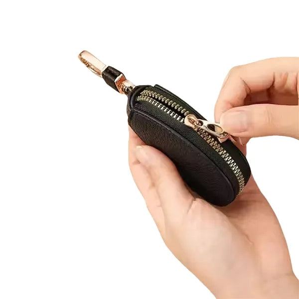Portable Keychain Car Wallet with Zipper for Secure Storage
