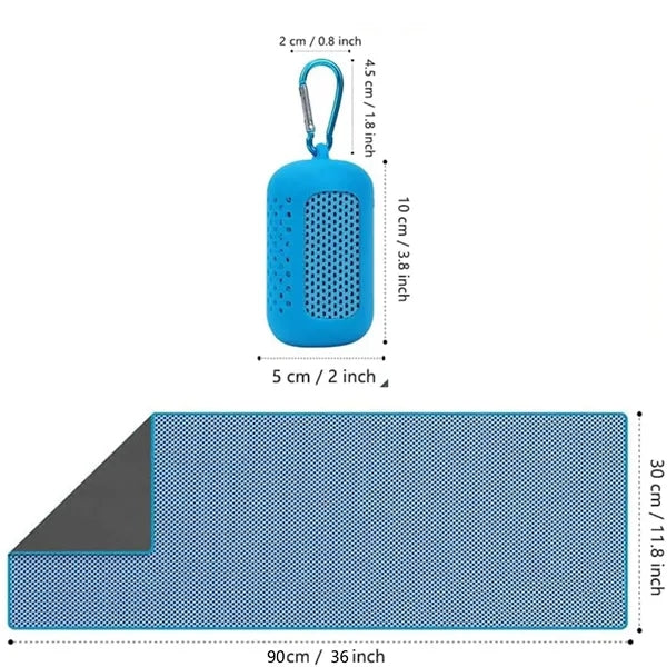 36"x12" Chilly Soft Breathable Gym Ice Cooling Towel