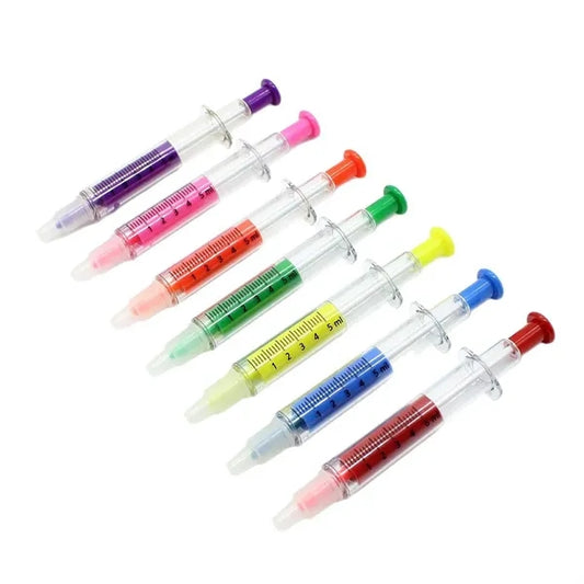2-in-1 Syringe Style Ballpoint Pen Highlighter