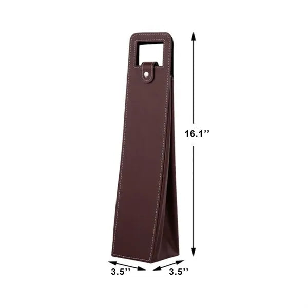 One Bottle Leather Wine Tote Carrier