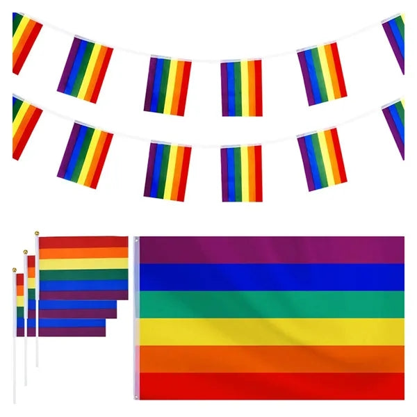 Rainbow String Flags For Pride Events