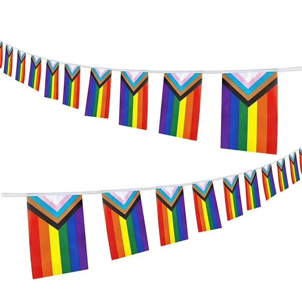 Rainbow String Flags For Pride Events
