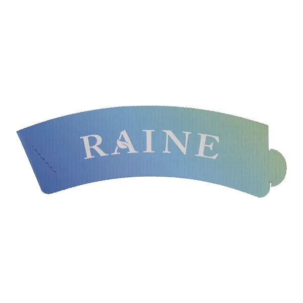 8/9 oz Corrugated Beverage Sleeve - White