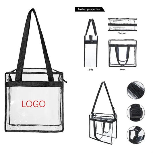 PVC Clear Transparent Tote Bag With Zipper