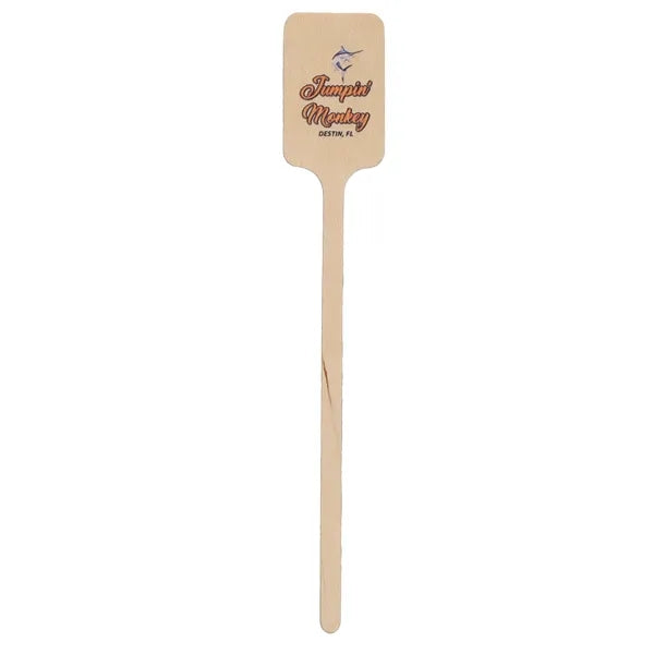 6.25" Upright Rectangle Wood Drink Stirrer