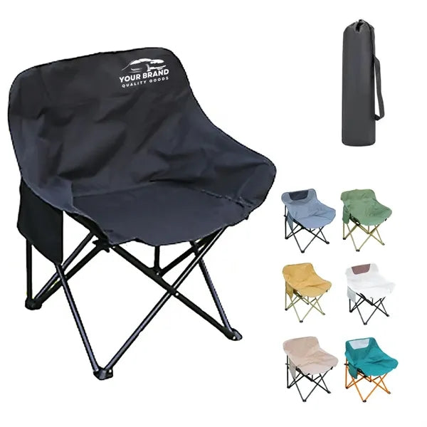 Portable Outdoor Folding Camp Chairs with Beverage Holder