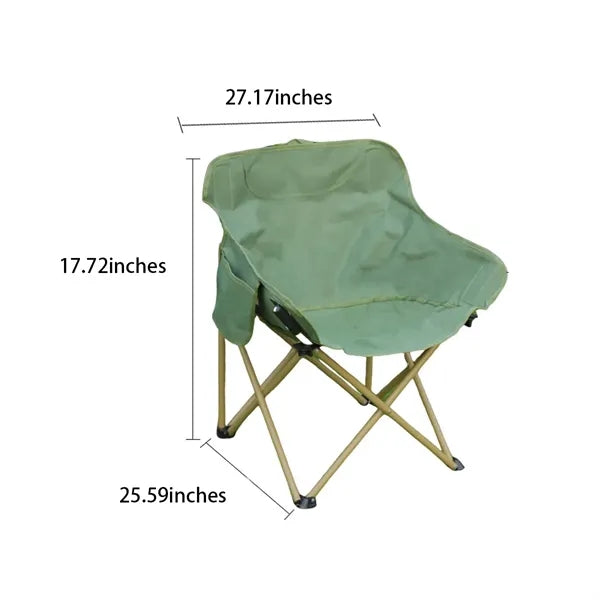 Portable Outdoor Folding Camp Chairs with Beverage Holder