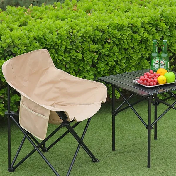 Portable Outdoor Folding Camp Chairs with Beverage Holder