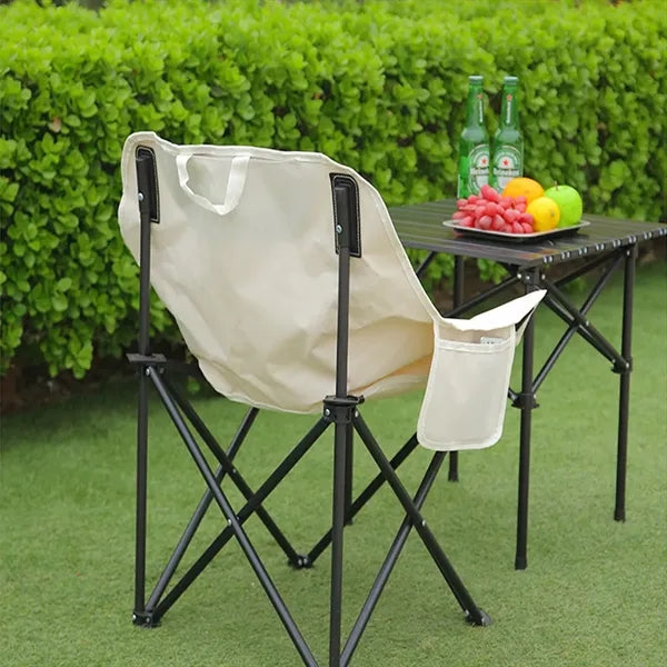 Portable Outdoor Folding Camp Chairs with Beverage Holder