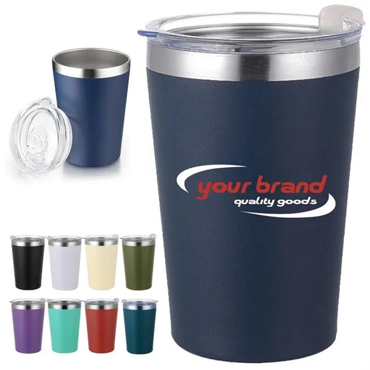 12oz. Stainless Steel Coffee Travel Mug w/ Straw