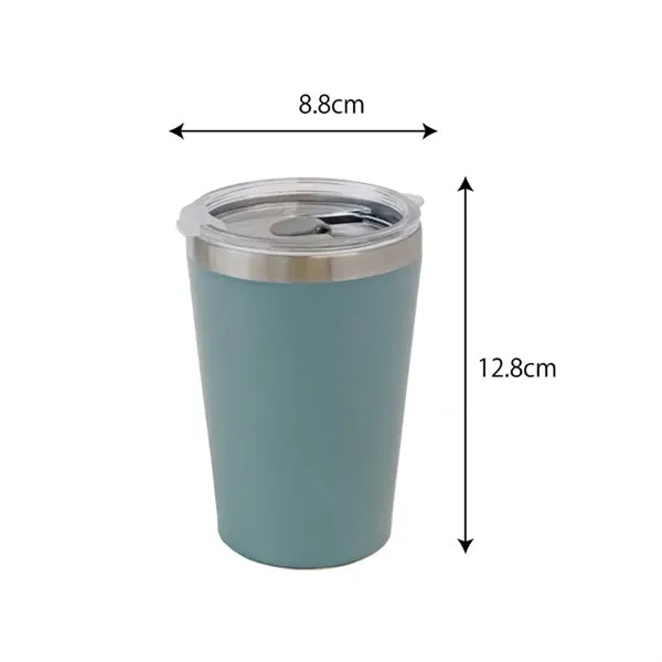 12oz. Stainless Steel Coffee Travel Mug w/ Straw