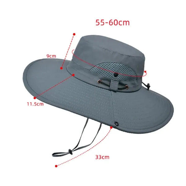 Unisex Fishing Bucket Hat w/ Wide Brim