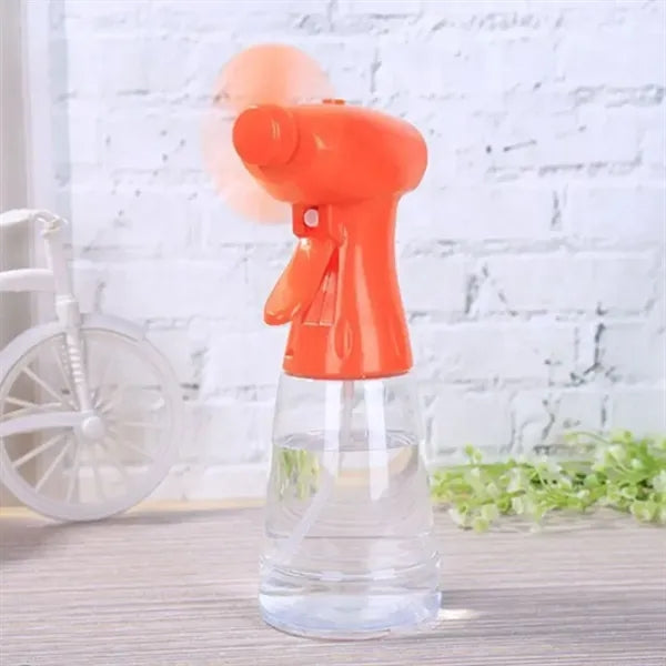 Handheld Misting Spray Fan Bottle with Manual Trigger