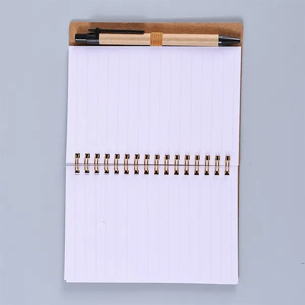 4.73" x 5.9" Spiral Notebook Notepad with Pen Sticky Notes