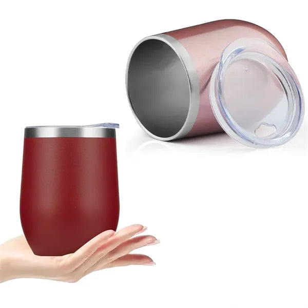 Stainless Steel Wine Tumbler with Lid Insulated Travel Mug