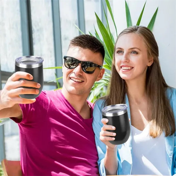 Stainless Steel Wine Tumbler with Lid Insulated Travel Mug