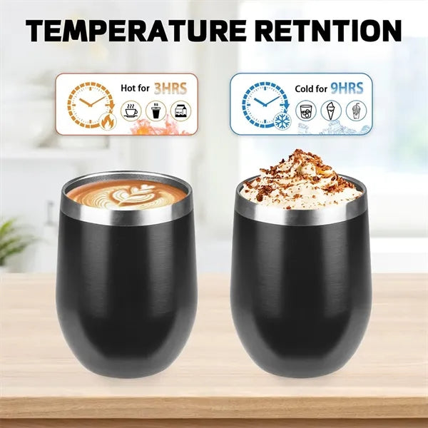 Stainless Steel Wine Tumbler with Lid Insulated Travel Mug