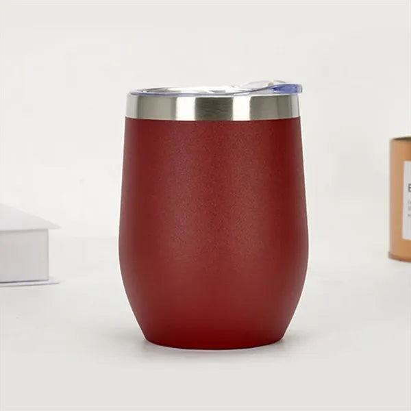 Stainless Steel Wine Tumbler with Lid Insulated Travel Mug