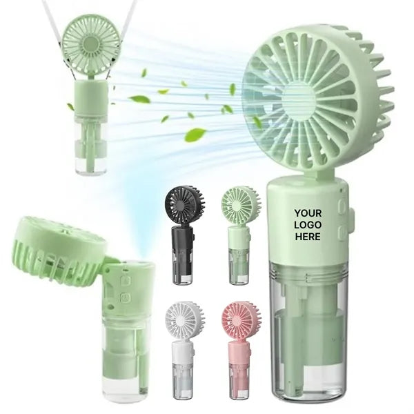 Foldable Neck Handheld Mini Fan with Mist and Aroma Func
