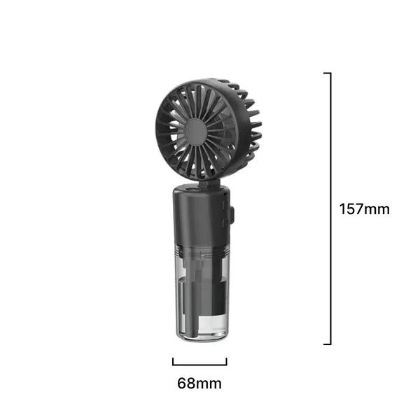 Foldable Neck Handheld Mini Fan with Mist and Aroma Func
