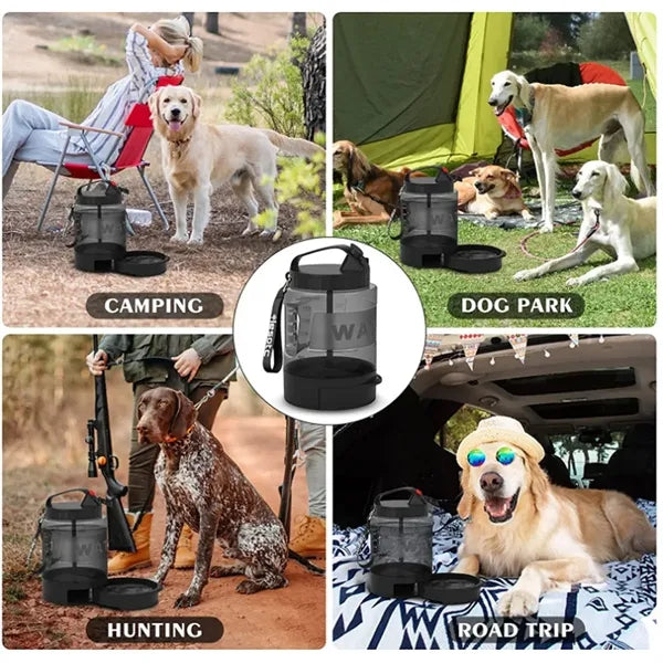 77oz Dog Water Bottle With Bowl Large Capacity Pet Travel Di