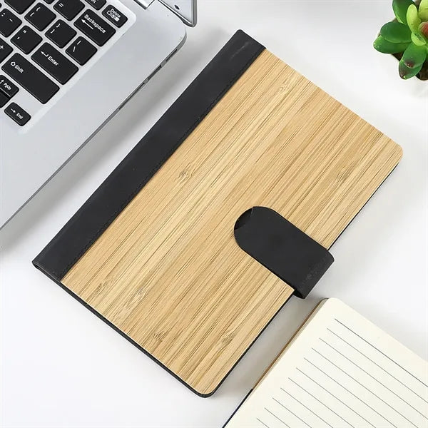 Bamboo Cover with Magnetic Closure Notebook