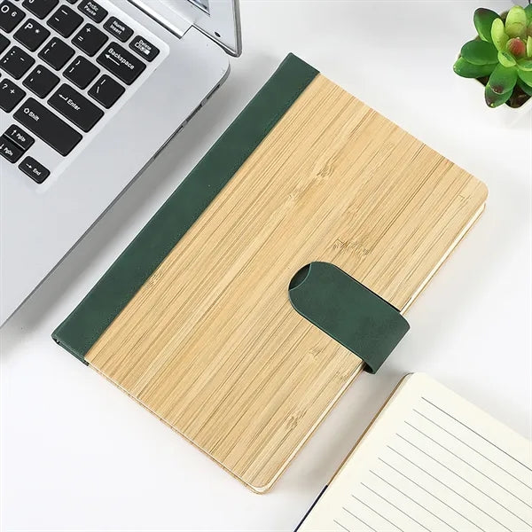 Bamboo Cover with Magnetic Closure Notebook
