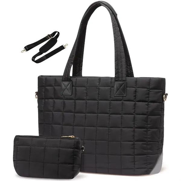 Women's Quilted 2 in 1 Tote Bag