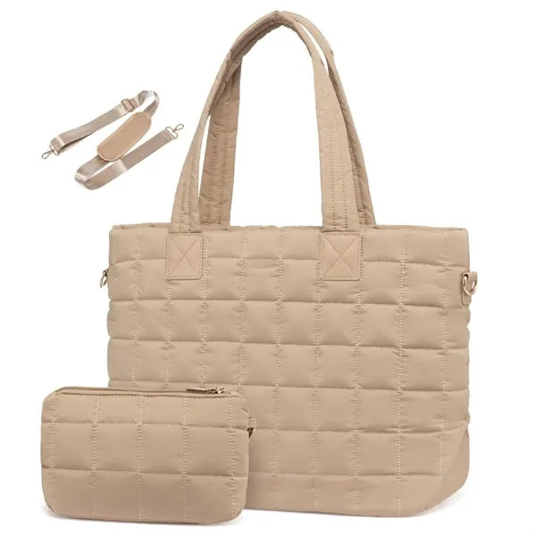 Women's Quilted 2 in 1 Tote Bag