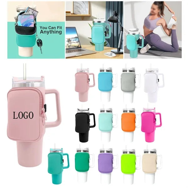 Cold Drinks, Strong Grip - 40OZ Ice Bully Handle Tumbler Set