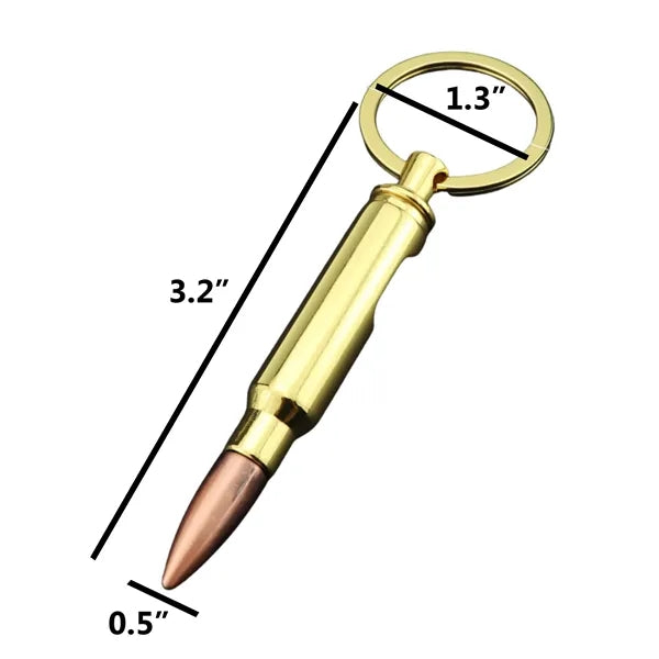 Stylish Bullet Shaped Bottle Opener Keychain