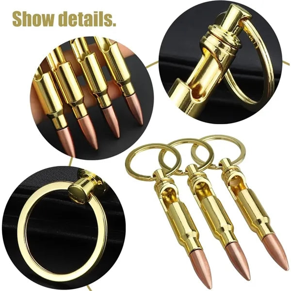 Stylish Bullet Shaped Bottle Opener Keychain