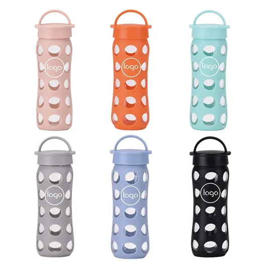 Premium 16oz Glass Cup With Protective Silicone Sleeve
