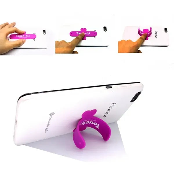 Ultra Thin U Shape Snap On Silicone Phone Stand Holder