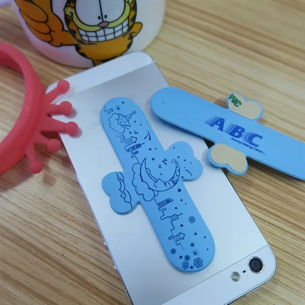 Ultra Thin U Shape Snap On Silicone Phone Stand Holder