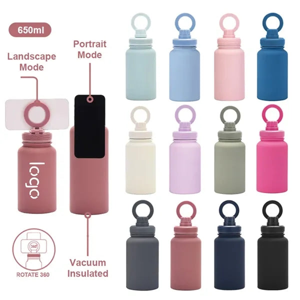 22oz Magnetic Phone Mount Vacuum Insulated Tumbler