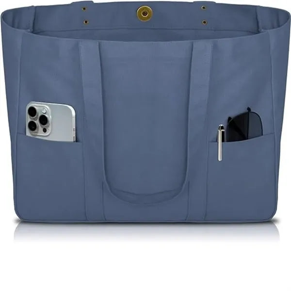 Large Canvas Tote Bag for Women with Pockets
