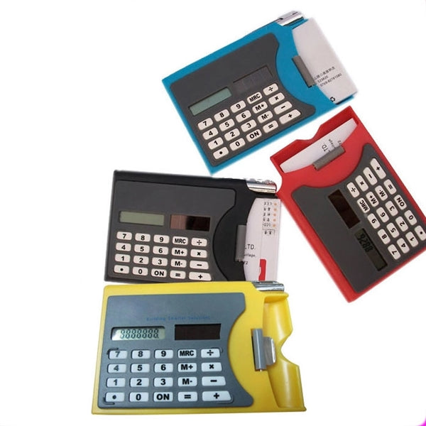 Multi Function Name Card Holder Solar Calculator With Pen