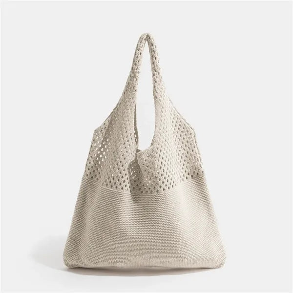 Summer Beach Crochet Tote Mesh Bag