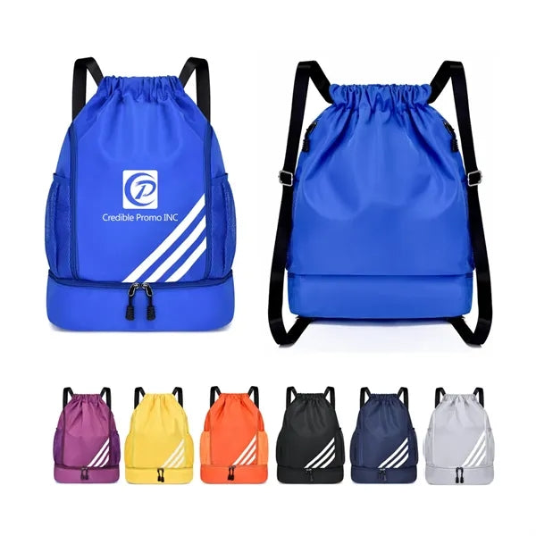 Sports Drawstring Backpack Water Resistant Basketball Bag