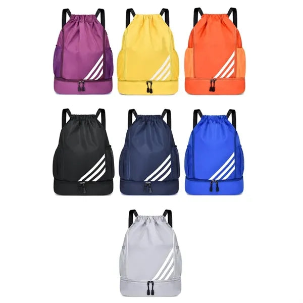 Sports Drawstring Backpack Water Resistant Basketball Bag
