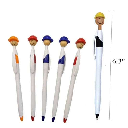 Safety Smiley Hard Hat Ballpoint Pen Construction Giveaway