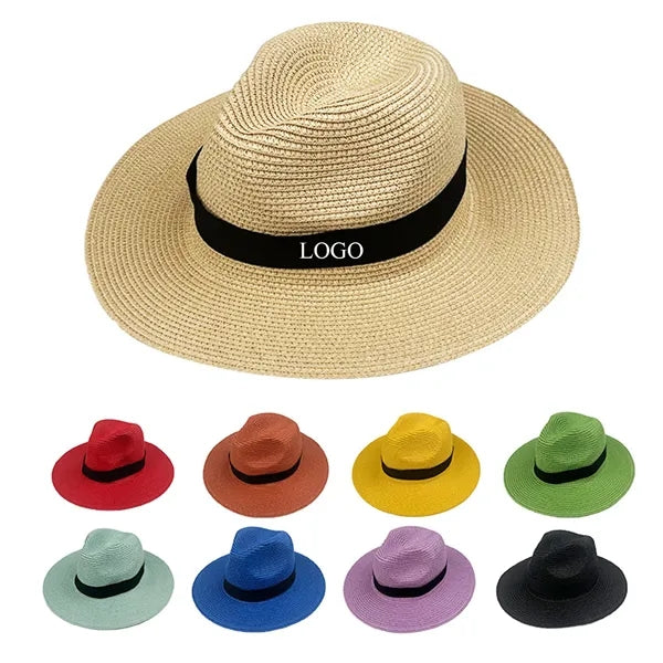 Foldable Summer Straw Hat Wide Brim