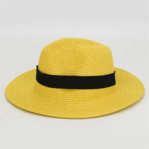 Foldable Summer Straw Hat Wide Brim