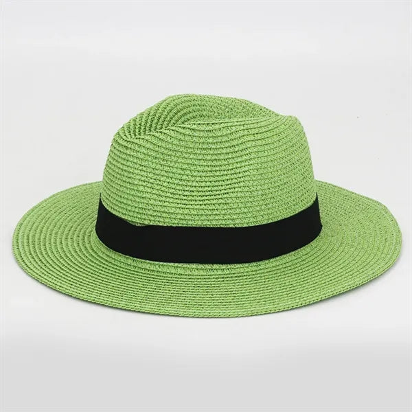 Foldable Summer Straw Hat Wide Brim