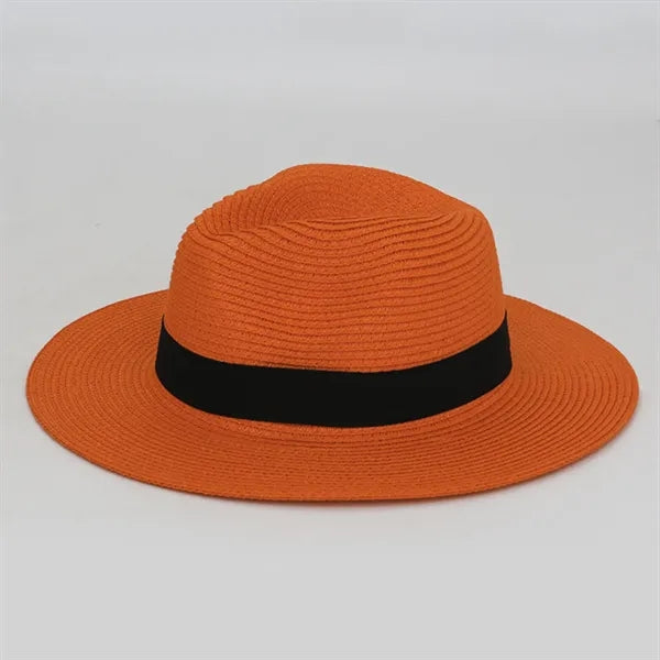 Foldable Summer Straw Hat Wide Brim