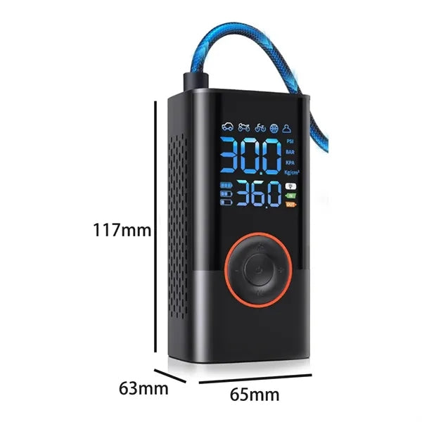 Portable Digital Tire Inflator Pump with USB Charging